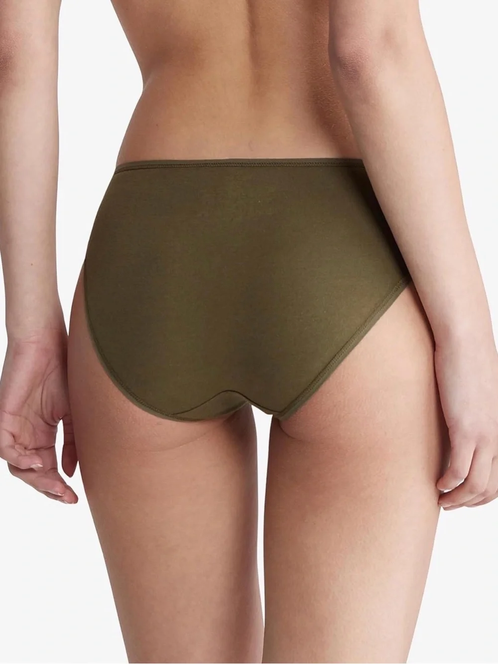 Calvin Klein Olive Green Cotton Bikini Panty
